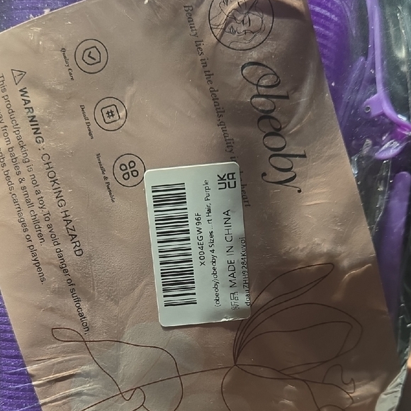 Purple Self-Grip Hair Rollers Set with Clips and Comb - Picture 5 of 5